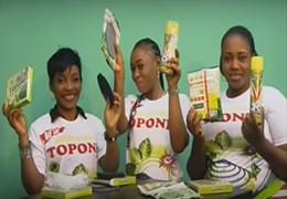 A marca TOPONE de produtos inseticidas foi bem vendida no mercado africano.