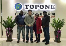 Clientes bem-vindos do Benin visitam a Topone Company